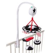 CANPOL Kontrastowa karuzela pluszowa z pozytywką SENSORY TOYS