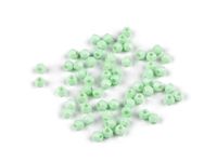 KORALIKI KULE SZKLANE SZLIFOWANE DO BRANSOLETEK ZIELONY PASTELOWY 4MM 30SZT