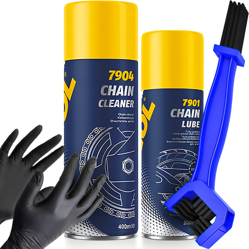 ZESTAW DO CZYSZCZENIA I SMAROWANIA ŁAŃCUCHA ROWEROWEGO MOTOCYKLOWEGO RĘKAWI na Arena.pl