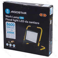 Lampa robocza LED 100W 6500K z podstawą i przewodem 1,8 m do mocnego światła