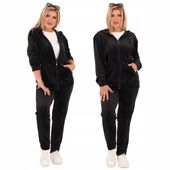 KOMPLET DRESOWY DAMSKI DRES WELUROWY DUŻE ROZMIARY BLUZA SPODNIE