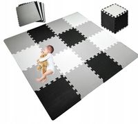 GRUBA MATA EDUKACYJNA puzzle PIANKOWE 16szt + obrzeża XXL