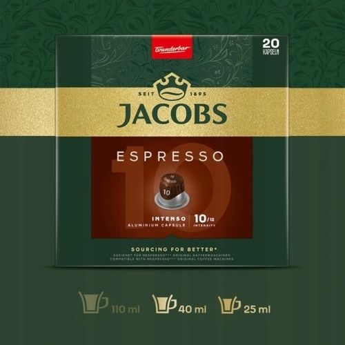 Kapsułki Jacobs do Nespresso(r)* Lungo, Kronung 6, Espresso, 90+10 GRATIS! na Arena.pl