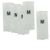 Wszywka metka rozmiar M 15 x 35 mm biała 25 szt.