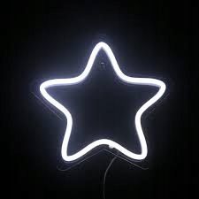 GWIAZDA NEON LED ZIMNO BIAŁA 30CM zdjęcie 1
