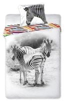 Pościel 160X200 Bawełniana Wild Nature Zebra