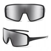 OKULARY Sportowe PRZECIWSŁONECZNE Elastyczne Filtr UV400 Black/Silver +ETUI