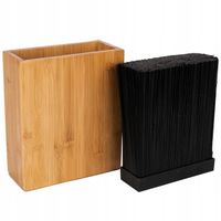 BLOK KUCHENNY DUŻY STOJAK NA NOŻE UNIWERSALNY BAMBUSOWY WKŁAD PRĘCIKI