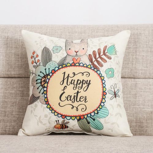 Poszewka na poduszkę z zajączkiem Hello Sping 45x45cm na Arena.pl