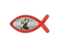 Plakietka kierowcy Rybka czerwona Św. Krzysztof