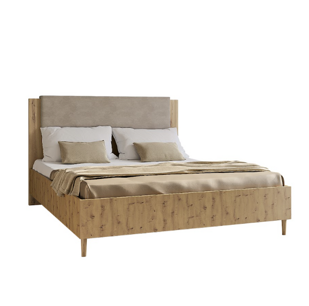 Łóżko Dwuosobowe 160x200 cm Dąb Artisan EKONOM MR - 4 Kolory zdjęcie 1