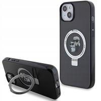 ETUI KARL LAGERFELD DO IPHONE 14 / 15 HARDCASE RING STAND MAGSAFE CZARNY