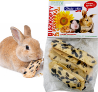 DAKO-ART Biszkopty ze Słonecznikiem przysmak królika gryzoni ptaków 50g