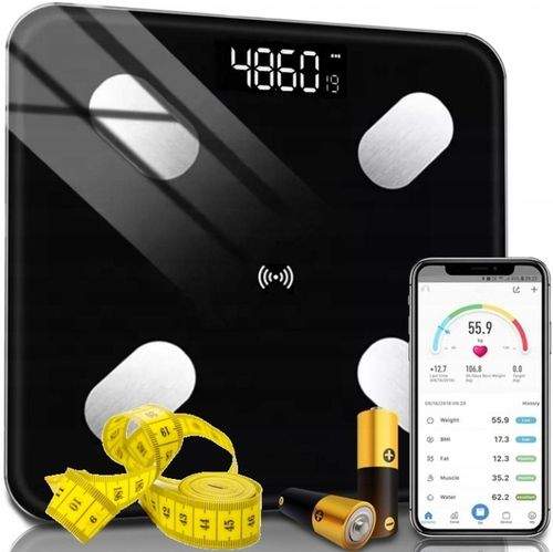 WAGA ŁAZIENKOWA ANALITYCZNA SLIM 180KG SMART+ 31w1 ANDROID iOS + CENTYMETR na Arena.pl