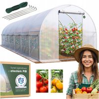 TUNEL OGRODOWY FOLIOWY SZKLARNIA 6x3m FOLIA UV-4 PREMIUM NAMIOT 18m2 GRATIS