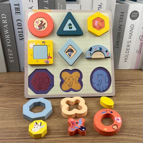 puzzle drewniane edukacyjne figury geometryczne zkb-2053 na Arena.pl