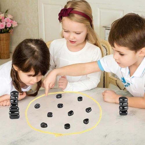 MAGNETYCZNA GRA W SZACHY EDUKACYJNA KAMIENIE MAGNETYCZNE 30 + PLANSZA 2w1 na Arena.pl
