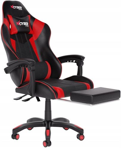 FOTEL GAMINGOWY CYBER CHAIRS X-POWER RED - BIUROWY na Arena.pl