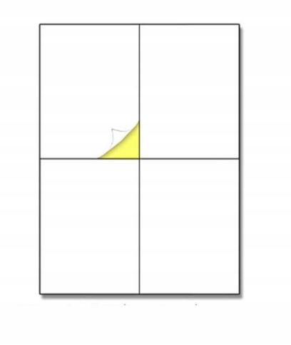 ETYKIETY SAMOPRZYLEPNE A4 100 Arkuszy 105x148mm do DRUKARKI Białe Matowy na Arena.pl