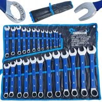 KLUCZE PŁASKO OCZKOWE 6-32mm 25el KLUCZE PŁASKIE GUMOWA RĘKOJEŚĆ OD9061