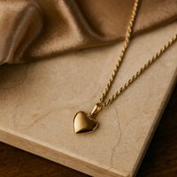 ZŁOTY NASZYJNIK SERDUSZKO KLASYCZNE 50 CM STAL CHIRURGICZNA DLA KOBIETY 18K