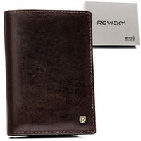 duży portfel męski ze skóry naturalnej - rovicky