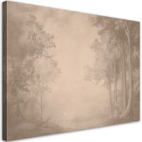 Obraz na płótnie,  Droga przez las 100x70