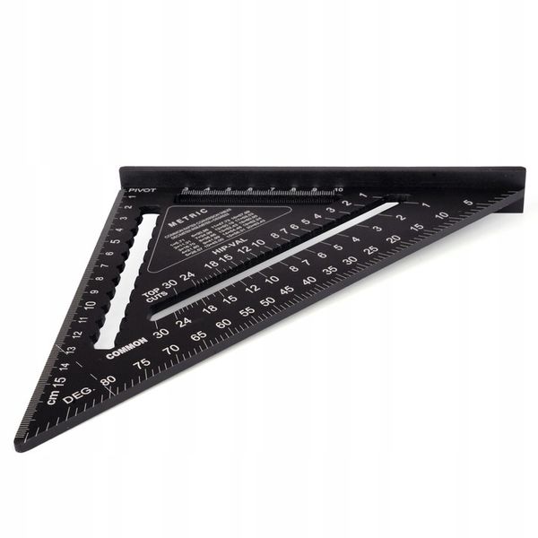KĄTOWNIK STOLARSKI CIESIELSKI ALUMINIOWY PRZYMIAR KĄTOMIERZ BUDOWLANY 175mm zdjęcie 2