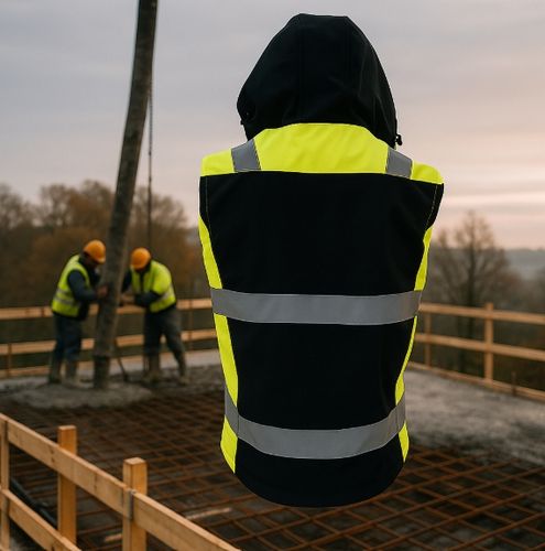 KAMIZELKA robocza BEZRĘKAWNIK softshell Z KAPTUREM odblaskowy OCIEPLANY XL na Arena.pl