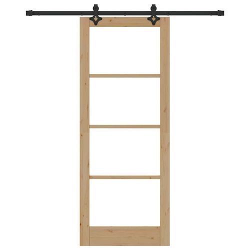 Drzwi przesuwane ORKDAL Brązowy 83 x 211 cm Drewno i metal na Arena.pl