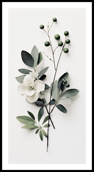 Plakat 50x100cm Papierowy Kwiat zdjęcie 3