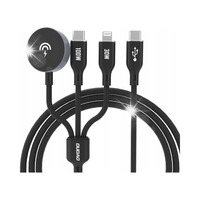 3w1 Kabel przewód USB-C - USB-C / iPhone Lightning / ładowarka do Apple Wat