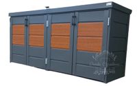 Zabudowa koszy na śmieci 235x65x110 cm 4x120L antracyt jasny orzech GP341