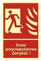 ZP-20/L PPOŻ. DRZWI PRZECIWPOŻAROWE ZAMYKAĆ LEWE