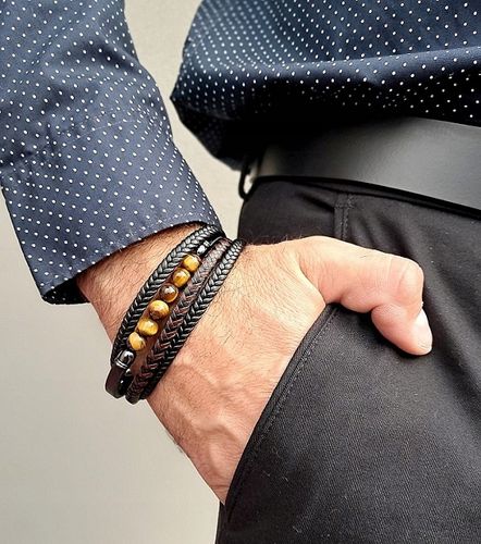 Bransoletka TYGRYSIE OKO dla taty GRAWER CZARNA na Arena.pl