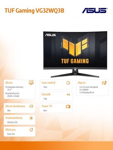 Monitor LED 32" ASUS TUF Gaming VG32WQ3B na Arena.pl
