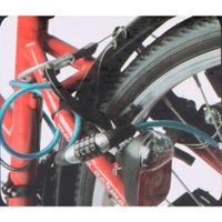 Zapięcie rowerowe Dunlop spiralne na szyfr 0,6x120cm - róż