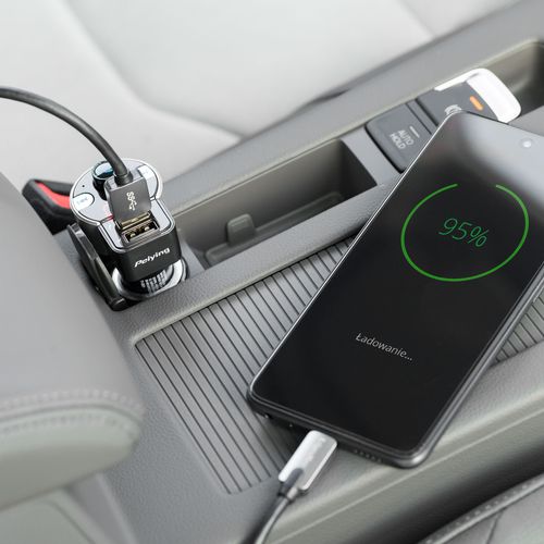 Transmiter FM Peiying BT, 2xUSB, ładowarka URZ0481 na Arena.pl