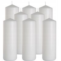 ZESTAW 8 ŚWIEC STOŁOWYCH WALEC KLASYCZNA ŚWIECZKA 25cm 160h
