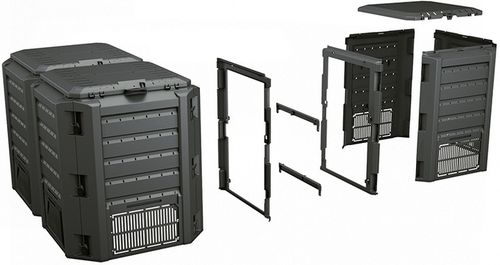 KOMPOSTOWNIK OGRODOWY DOMOWY 800 l Prosperplast Modułowy Duży Dwukomorowy na Arena.pl