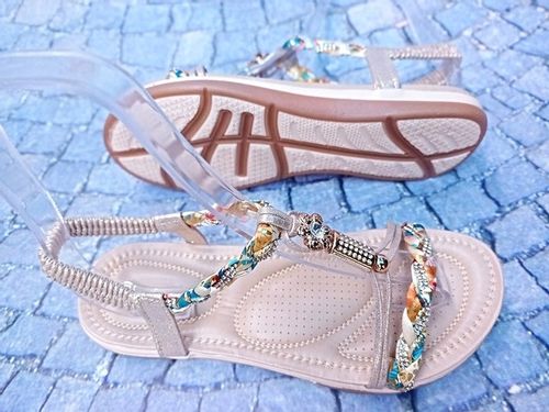 PIĘKNE SANDAŁKI z GUMKĄ Gold r.38 na Arena.pl