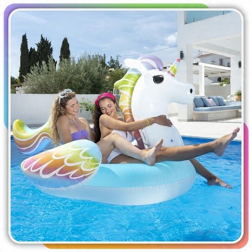 Materac Dmuchany Jednorożec GIGANT na Basen Plażę Uchwyty 224x159cm Bestway na Arena.pl