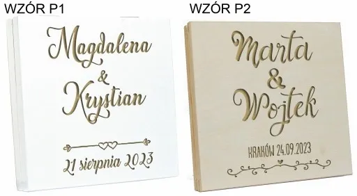 PUDEŁKO NA PIENIĄDZE PREZENT ŚLUBNY DLA MŁODEJ PARY NOWOŻEŃCÓW GRAWER zdjęcie 8