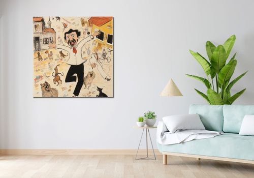 Obraz 100x100cm Chaos w Miasteczku na Arena.pl