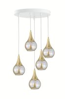 Lampa wisząca 5xE27 LACRIMA WHITE
