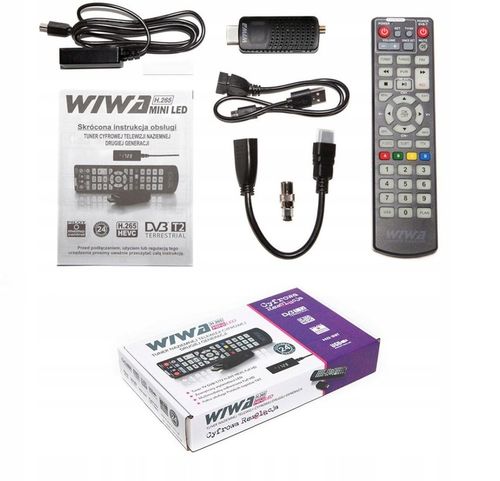 TUNER DEKODER TELEWIZJI NAZIEMNEJ DVB-T2 WIWA H.265 MINI LED na Arena.pl