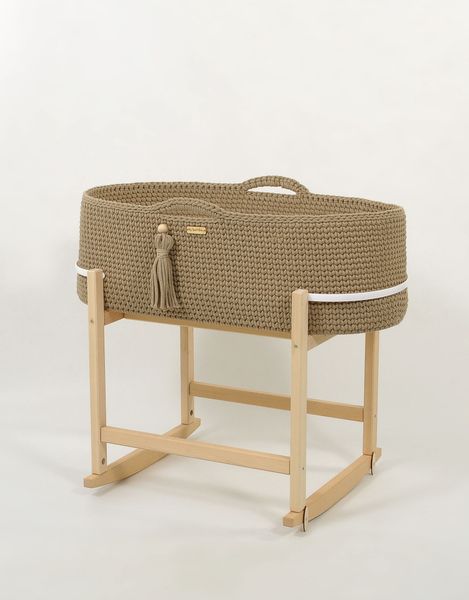 Kosz Mojżesza BOHO Handmade z kołyską - sand zdjęcie 1