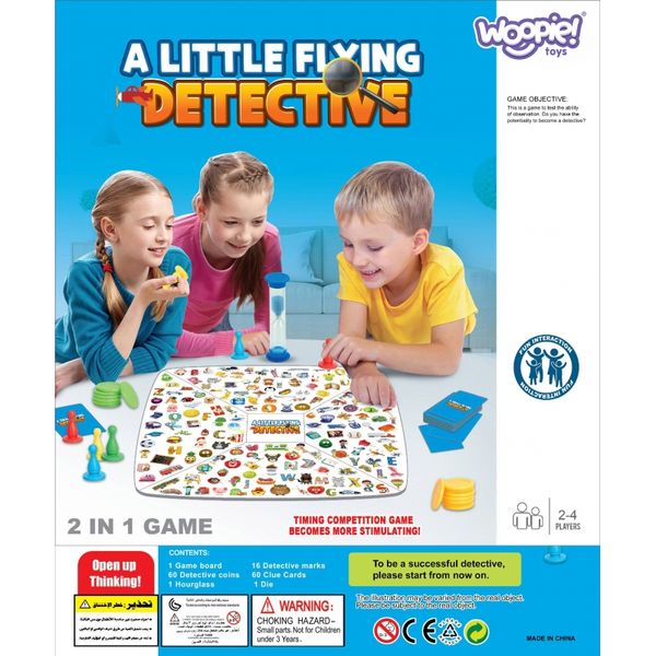 WOOPIE Gra Planszowa 2w1 Mały Detektyw + Chińczyk zdjęcie 3