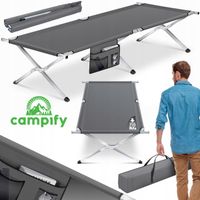 Łóżko Składane Polowe Premium Kanadyjka Turystyczne 150 KG XXL Campify