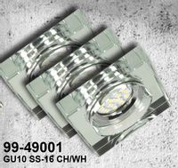 Zestaw trzech opraw ss-16 ch/wh 3x3W GU10 z żarówką LED chrom opr. strop.